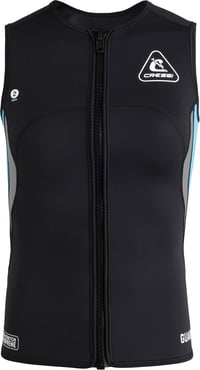 Vestă din neopren pentru femei CRESSI Guardian Lady cu fermoar, 2 mm, mărimea XL/5, negru/acvamarin, pentru înot, snorkeling și sporturi nautice 3