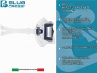 Mască de scufundări și snorkeling CRESSI Horizon - Unisex, cu 4 lentile separate din sticlă securizată, vedere panoramică nelimitată, transparent/albastru marin 3