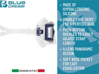 Cressi Horizon búvárkodási és snorkelezési maszk 4 lencse szett - Clear/Ice Blue, Combo 4