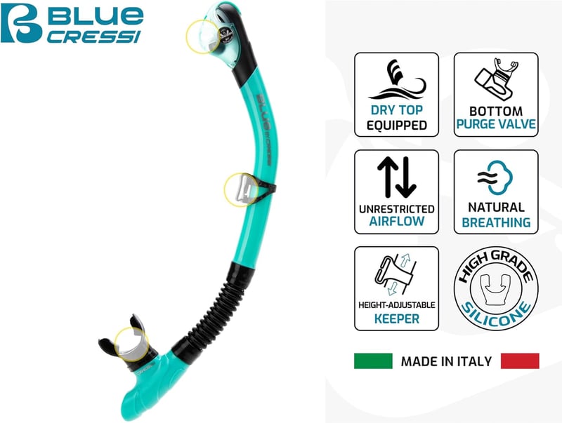 Cressi Horizon búvárkodási és snorkelezési maszk 4 lencse szett - Clear/Ice Blue, Combo