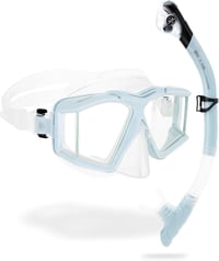 Cressi Horizon búvárkodási és snorkelezési maszk 4 lencse szett - Clear/Ice Blue, Combo 1
