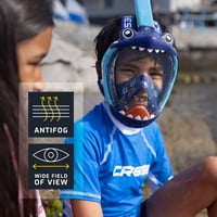 Mască de Snorkel Full-Face pentru Copii Cressi Kiddy - Roz/Mov/Alb - Anti-aburire, Silicon Hipoalergenic, Câmp Vizual Larg 6