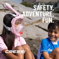 Mască de Snorkel Full-Face pentru Copii Cressi Kiddy - Roz/Mov/Alb - Anti-aburire, Silicon Hipoalergenic, Câmp Vizual Larg 7