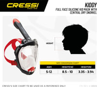 Mască de Snorkel Full-Face pentru Copii Cressi Kiddy - Roz/Mov/Alb - Anti-aburire, Silicon Hipoalergenic, Câmp Vizual Larg 5
