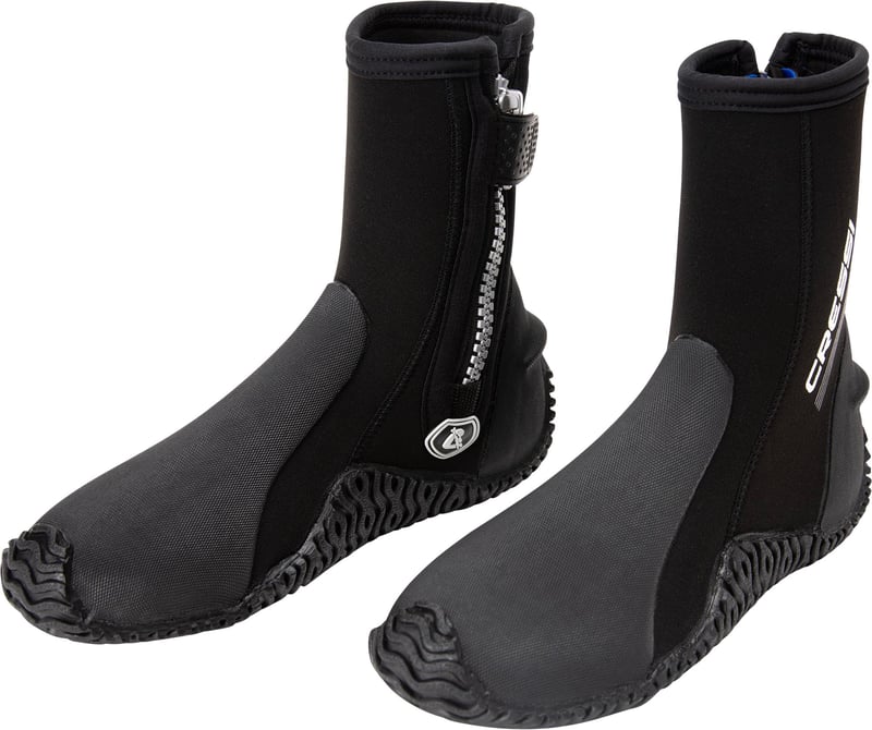 Neoprénové potápačské topánky Cressi Korsor s polopevnou podrážkou, 5 mm, veľkosť XL, čierne, unisex