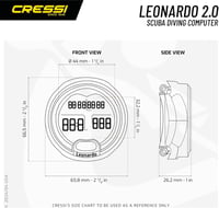 Cressi Leonardo búvárkomputer levegő nitrox mélységmérő funkcióval - Single, black/white 3