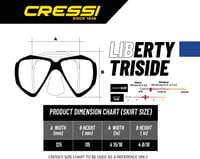 Cressi Liberty búvármaszk - fekete/piros/ezüst - 3 lencsés 5
