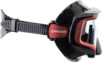 Cressi Liberty búvármaszk - fekete/piros/ezüst - 3 lencsés 3