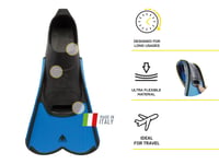 Plavecké plutvy Cressi Light Fins pre dospelých – na cestovanie, šnorchlovanie, tréning – modré – veľkosť 43/44 4