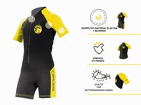 Costum de neopren scurt pentru copii Cressi Little Shark, 2 mm - Negru/Gri, mărime 11/12 ani - Protecție UV și împotriva frigului 2
