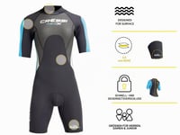 Costum de neopren pentru femei Cressi Med X Lady Shorty 2,5 mm, negru/roz, mărimea S/2 2