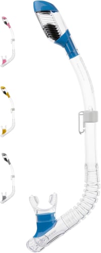 Snorkel Cressi Mini Dry ES258820 – Tub de respirat transparent/albastru pentru adulți 1