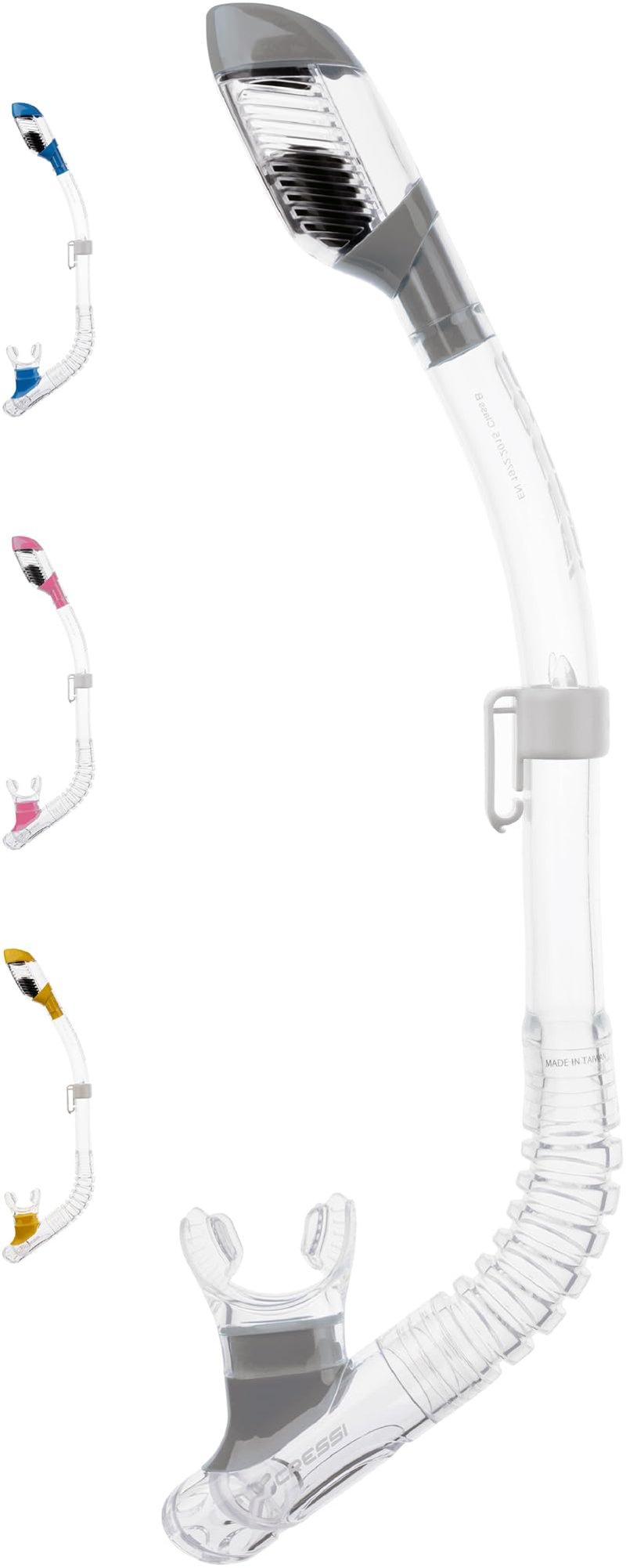 Snorkel Cressi Mini Dry ES258960 – Transparent/Argintiu pentru Copii și Adulți