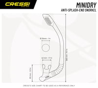 Snorkel Cressi Mini Dry ES258960 – Transparent/Argintiu pentru Copii și Adulți 4