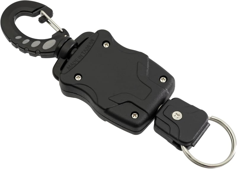 Cressi Mini visszahúzható lanyárd fekete búvárkodáshoz és BCD-hez - Black, Unit size