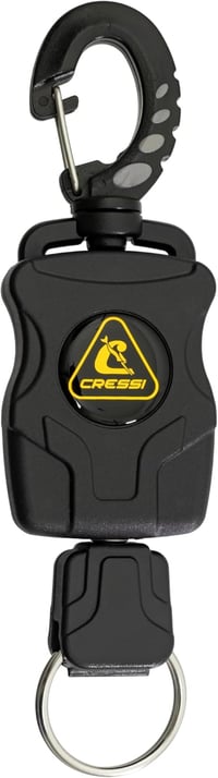 Cressi Mini visszahúzható lanyárd fekete búvárkodáshoz és BCD-hez - Black, Unit size 3