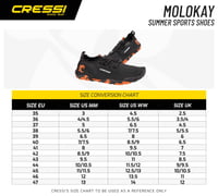 Unisex topánky do vody CRESSI Molokai pre dospelých - čierna/oranžová, veľkosť 39 (EU) - obuv do vody s protišmykovou podrážkou na voľný čas a vodné športy 5