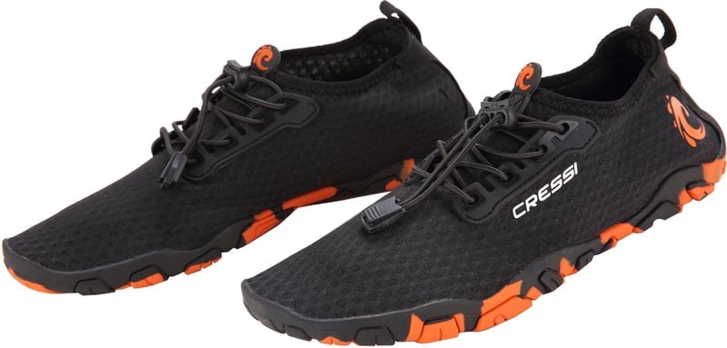 Unisex topánky do vody CRESSI Molokai pre dospelých - čierna/oranžová, veľkosť 39 (EU) - obuv do vody s protišmykovou podrážkou na voľný čas a vodné športy