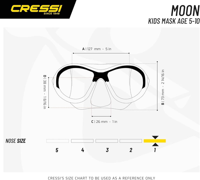 Cressi Moon Kid gyermek búvármaszk 7-15 év szilikon allergiamentes - Purple, MASK