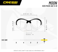 Detská šnorchlovacia maska CRESSI Moon Kid – modrá/oranžová – na potápanie a vodné športy 5