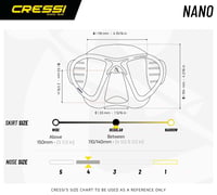 Pánska potápačská maska Cressi Nano, silikónová, čierny rám, na potápanie 5