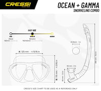 Set mască de scufundări Cressi Ocean VIP și tub de respirat Gamma - pentru scufundări subacvatice 5