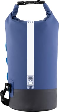 Nepremokavý vak Cressi Ocelot Dry Bag 10 l – modrý/svetlomodrý, plážová taška s rolovacím uzáverom, ramenným popruhom a vreckom na zips pre vodné športy 2