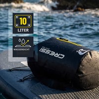 Nepremokavý vak Cressi Ocelot Dry Bag 10 l – modrý/svetlomodrý, plážová taška s rolovacím uzáverom, ramenným popruhom a vreckom na zips pre vodné športy 6