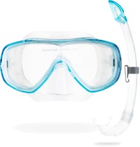 Set mască de scufundări CRESSI Onda și tub Mexico pentru adulți – mască de snorkeling din silicon – transparent/aquamarin 1