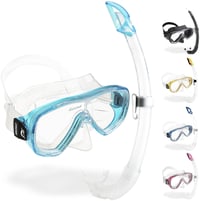 Set mască de scufundări CRESSI Onda și tub Mexico pentru adulți – mască de snorkeling din silicon – transparent/aquamarin 6