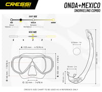 Set na šnorchlovanie Cressi Onda a Mexico pre dospelých – silikónová maska, priehľadná/žltá, 1 ks 5