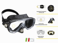 Šnorchlovací set Cressi Onda & Mexico, silikónová maska pre dospelých – čierny rám, čierny silikón 3