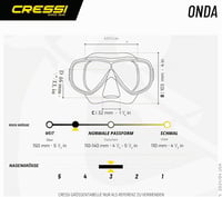 Silikónový šnorchlovací set pre dospelých Cressi Onda & Mexico - priehľadná/žltá 5