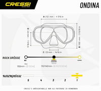Šnorchlovací set pre deti Cressi Ondina Junior (7-13 rokov), fialová potápačská maska a šnorchel s tvrdeným sklom, ochranou proti zahmlievaniu a UV ochranou 7