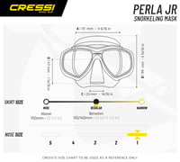 Potápačská maska Cressi Perla Jr Junior – priehľadná/akvamarínová, detská maska na šnorchlovanie, unisex 5