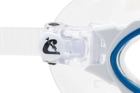 Plavecké okuliare Cressi Planet - Číre sklá/modro-biely rám, prémiové unisex okuliare pre dospelých na plávanie v bazéne a triatlon 3