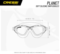 Ochelari de înot Cressi Planet - Ochelari de înot premium pentru piscină și triatlon, transparent/alb/mov, unisex pentru adulți 5