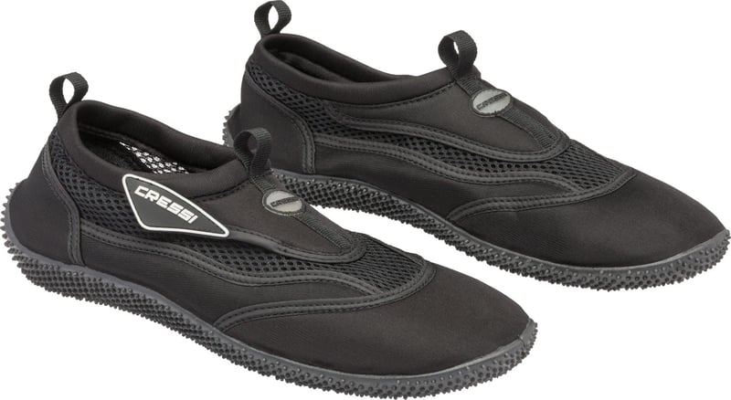 CRESSI Reef Shoes obuv do vody - Unisex, protišmyková obuv na pláž a na cestovanie, čierna, veľkosť 43