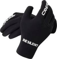 Mănuși din neopren CRESSI Resilient 2mm, mărimea L - Negru, Unisex, Ultra Grip, pentru scufundări, navigație, caiac, surf și snorkeling 2