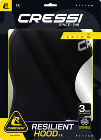 Neoprénová kukla Cressi Resilient Hood 3 mm, unisex, veľkosť L, čierna, na šnorchlovanie a vodné športy 6