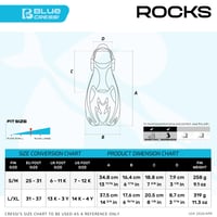 Detské šnorchlovacie plutvy Cressi Rocks s nastaviteľnou otvorenou pätou, modré, veľkosť L/XL (34-38) 5