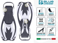 Detské šnorchlovacie plutvy Cressi Rocks s nastaviteľnou otvorenou pätou, modré, veľkosť L/XL (34-38) 3