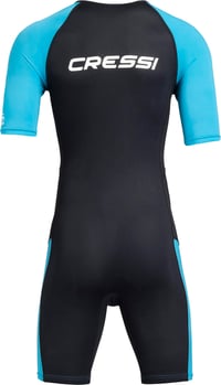 Costum de scufundări din neopren CRESSI Tiburon Lady Shorty 2 mm - Femei, neopren Ultra Stretch 1,5/2 mm și elastan, negru/acvamarin, mărimea M/3 4