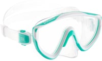 Set Snorkel pentru Copii Cressi Tinetto Rocks cu Labute Scurte, Mască din Silicon și Snorkel Uscat - Verde-Apă/Alb, mărimea L/XL 2