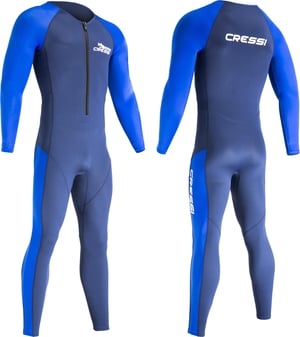 Cressi Wahoo muško jednodijelno ronilačko odijelo 2 mm plavo/svjetloplavo veličina M/3 od neoprena za ronjenje i plivanje