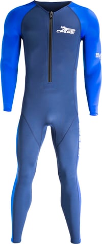 Pánsky jednodielny neoprénový oblek Cressi Wahoo 2 mm, modrá/svetlomodrá, veľkosť M/3, na šnorchlovanie a plávanie 2