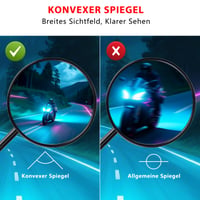 Cretassion 2 ks E9 homologizované okrúhle spätné zrkadlá na motorku M10, 360° otočné spätné zrkadlá pre skúter, štvorkolku a moped 5