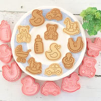 Crethink Baby Shower Sütemény Kiszúró Készlet 8 Darabos Műanyag Süti Forma Szett Babaszületés Torta Dekoráció 5