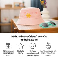 Folie Cricut Imprimabilă pentru Transfer Termic pe Materiale Deschise și Închise la Culoare, A4, pentru Imprimante Inkjet, Pachet de 8 coli (5 coli pentru materiale deschise + 3 coli pentru materiale închise la culoare) 4