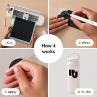 Pachet folie autoadezivă permanentă Cricut – 25 de coli, 30,5 x 30,5 cm – pentru mașini de tăiat Cricut, decorațiuni și autocolante 9